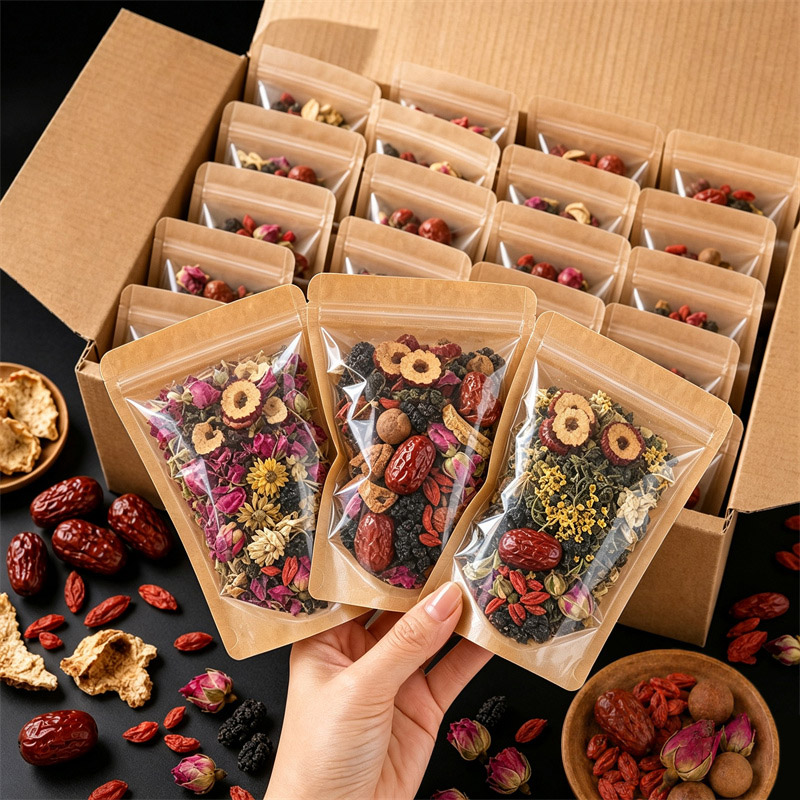 Food Storage Zipper - Sacs d'emballage en papier Kraft transparent,