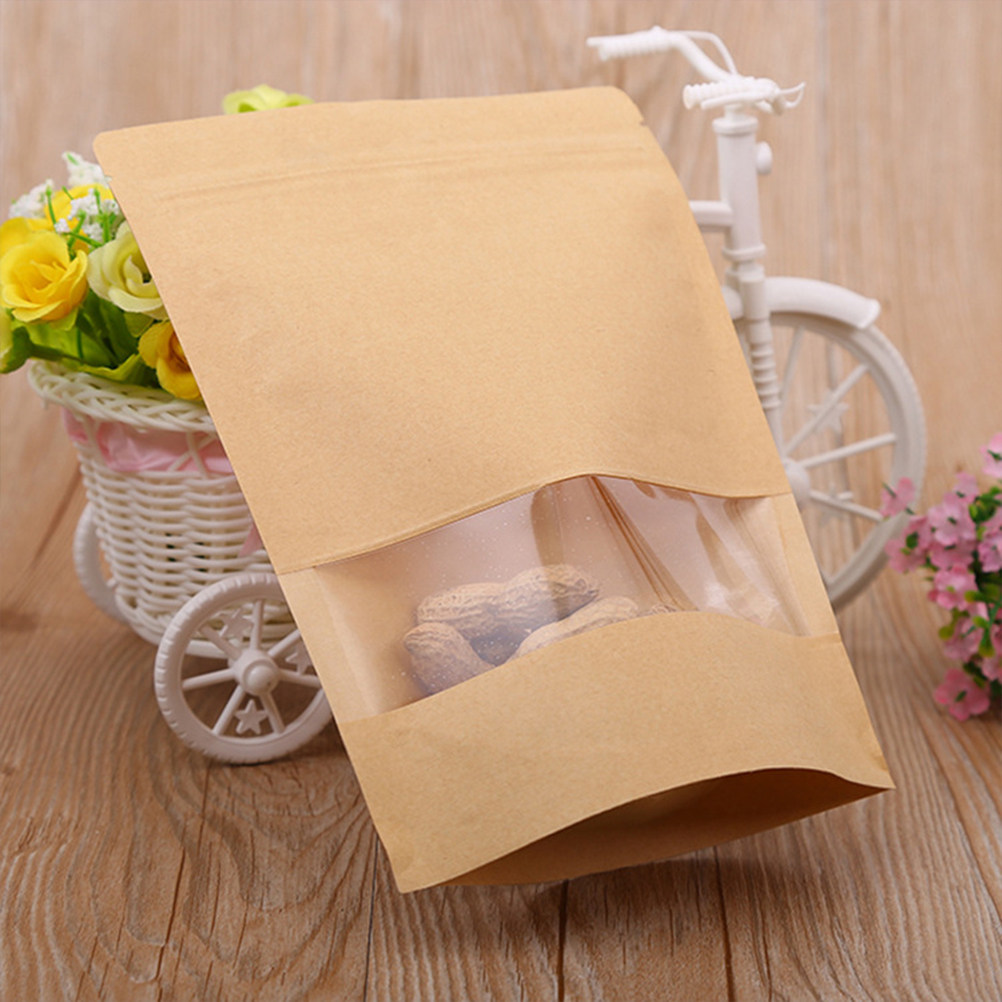 Food Storage Zipper - 50 sacs en papier kraft refermables