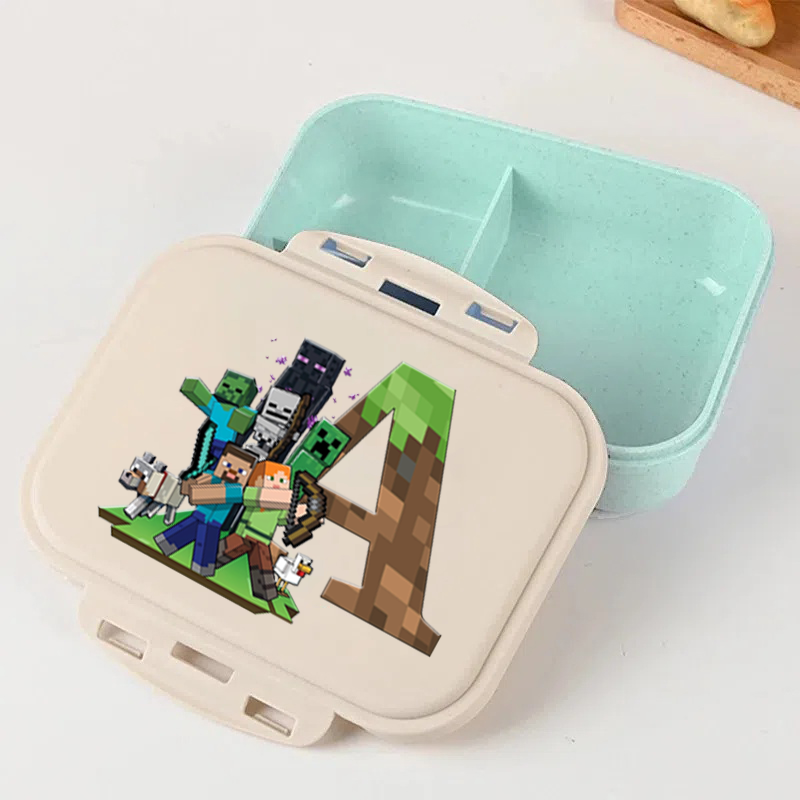 Food Storage Minecraft - Boîte à bento Minecrafted, motif pixelisé,