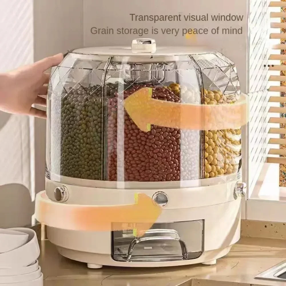 Food Storage No Plastic - Distributeur de céréales rotatif de qualité