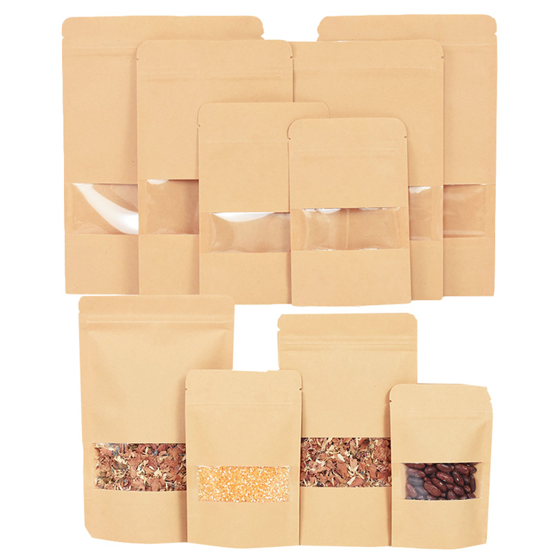 Food Storage Zipper - Sacs en papier Kraft à fermeture