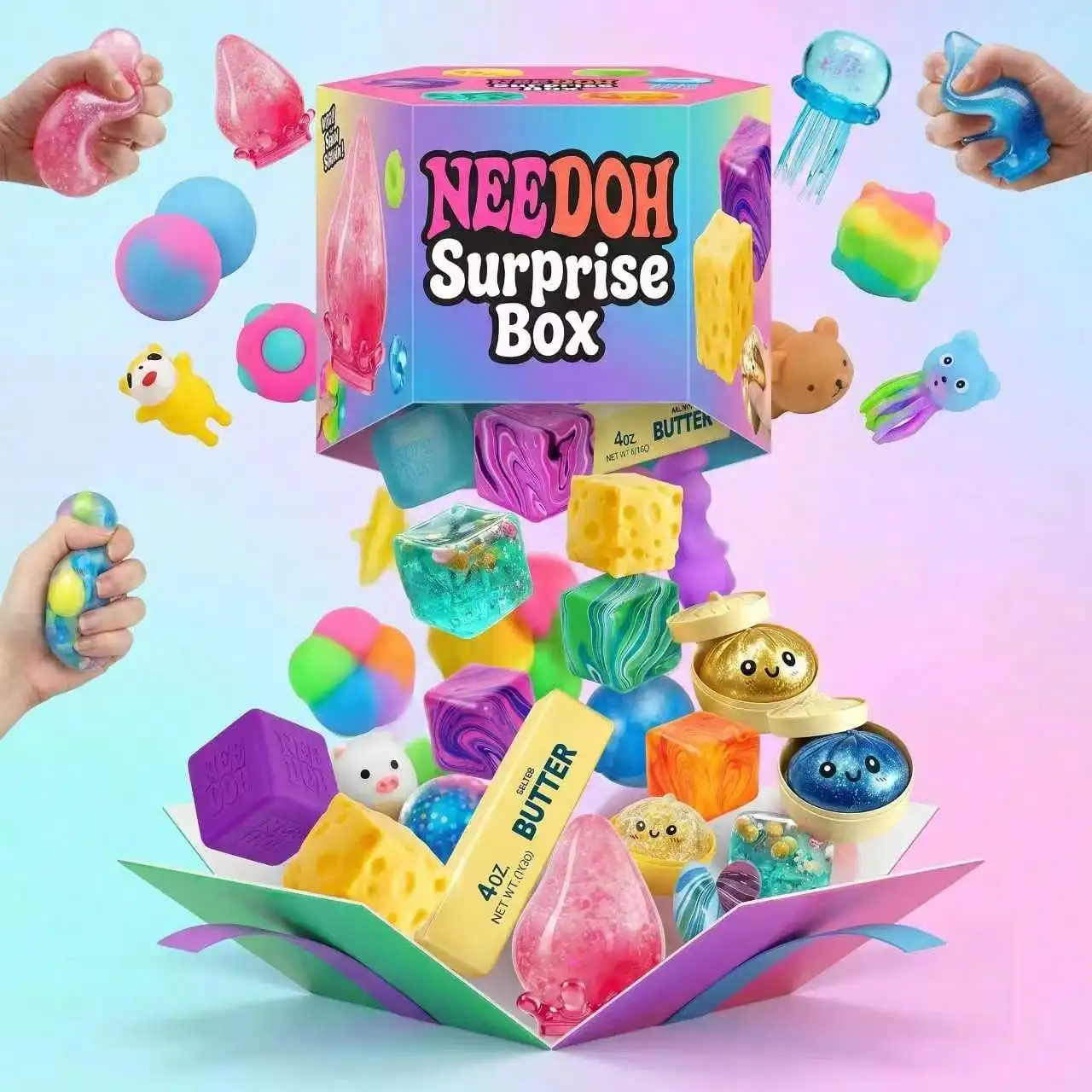 Food Storage Heat - Boîte surprise - Jouets anti-stress assortis,