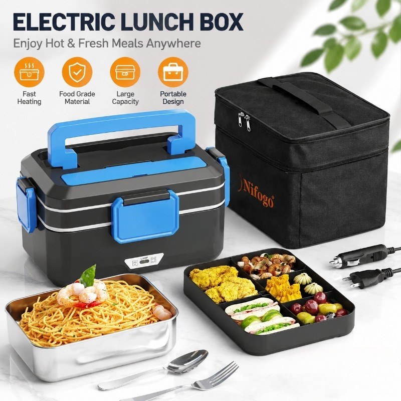 Food Storage Bag Organizer - Boîte à lunch chauffante électrique à