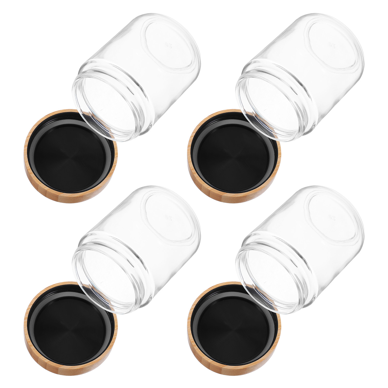 Food Storage Containers - 4 Pots de Conservation en Verre