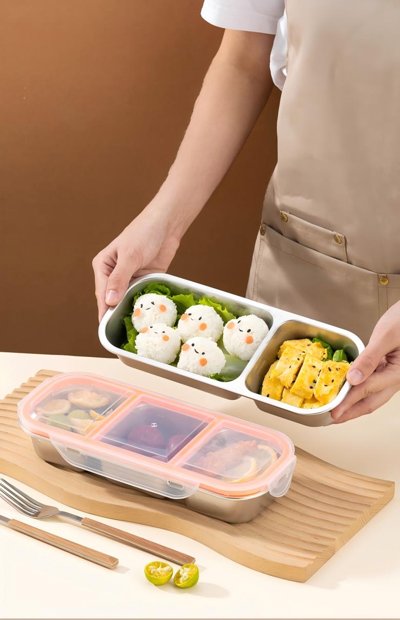 Food Storage Lunch Box - Boîte à lunch à trois compartiments