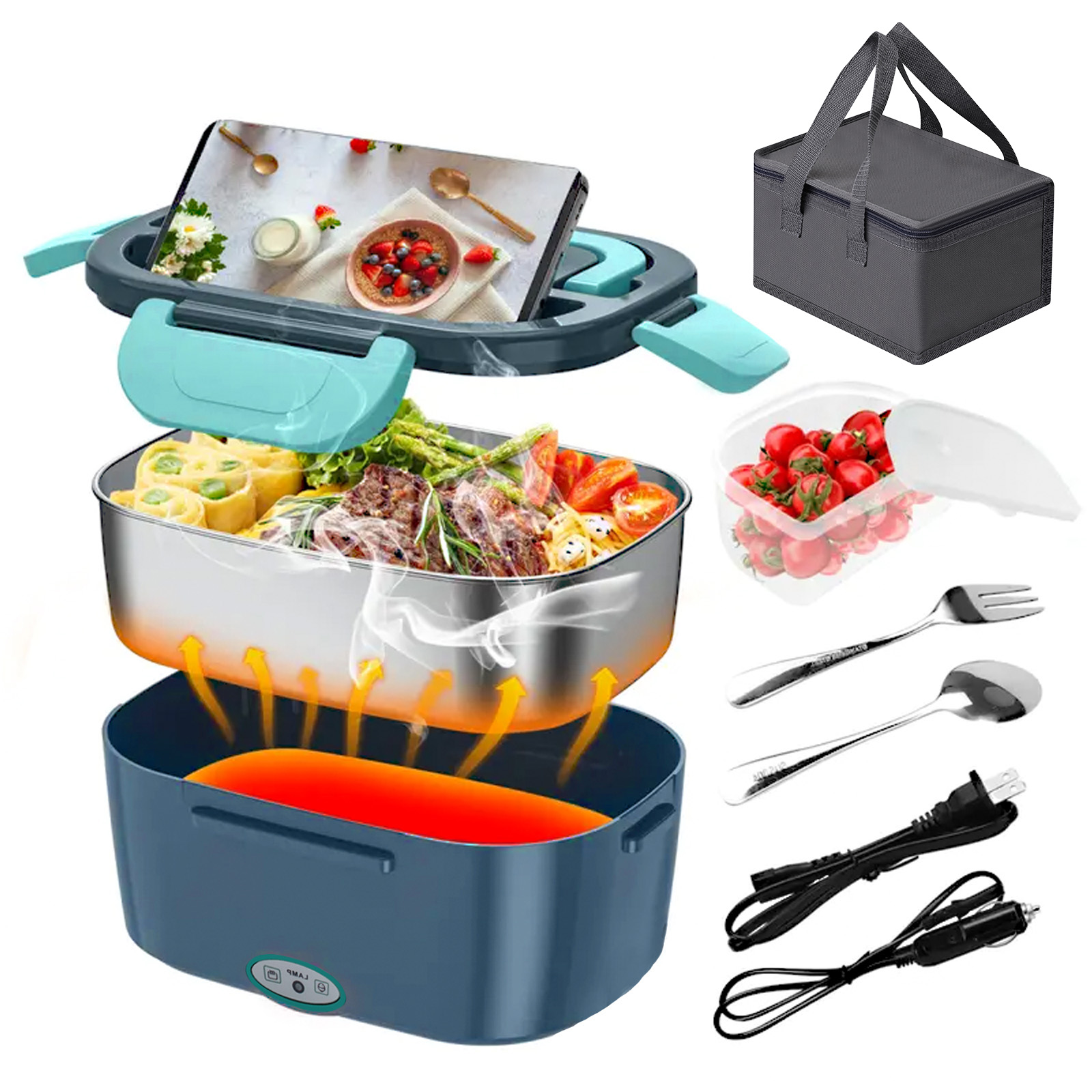 Boîte à lunch chauffante élect - Food Storage Bag Organizer avis et prix