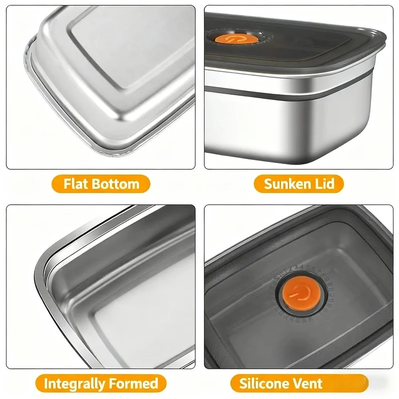 Boîte à bento en acier inoxyda - Food Storage Freezer Containers avis et prix