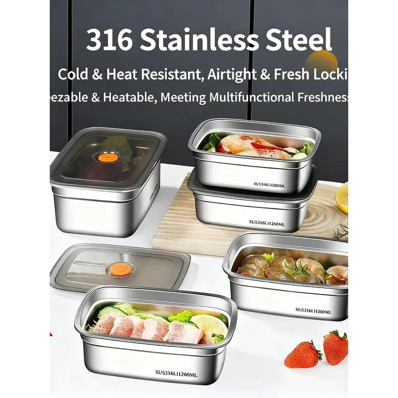 Boîte à bento en acier inoxyda - Food Storage Freezer Containers avis et prix
