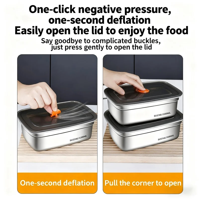 Boîte à bento en acier inoxyda - Food Storage Freezer Containers avis et prix