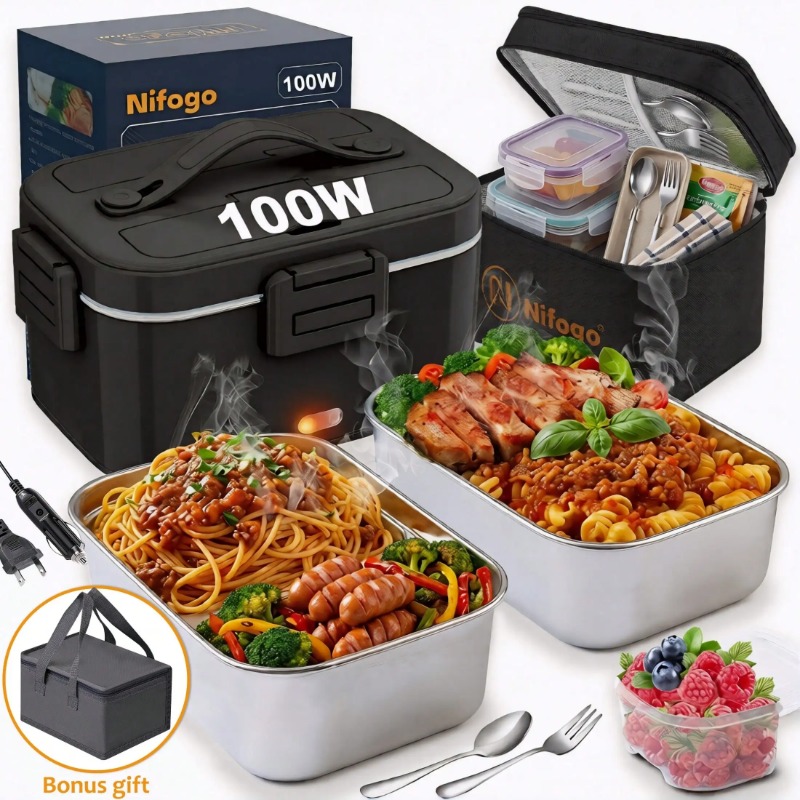 Boîte à lunch chauffante élect - Food Storage Bag Organizer avis et prix