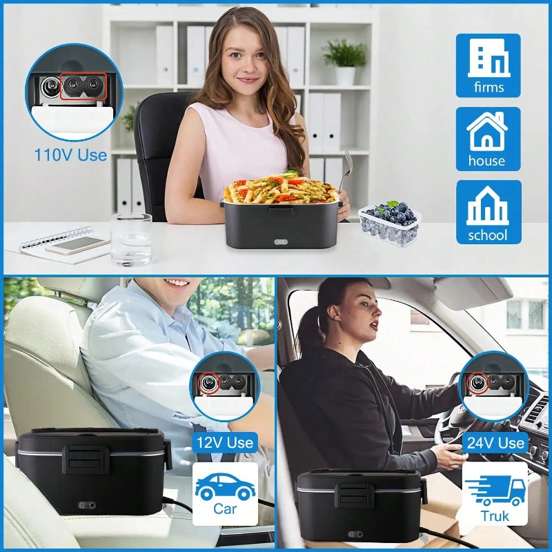 Boîte à lunch chauffante élect - Food Storage Bag Organizer avis et prix