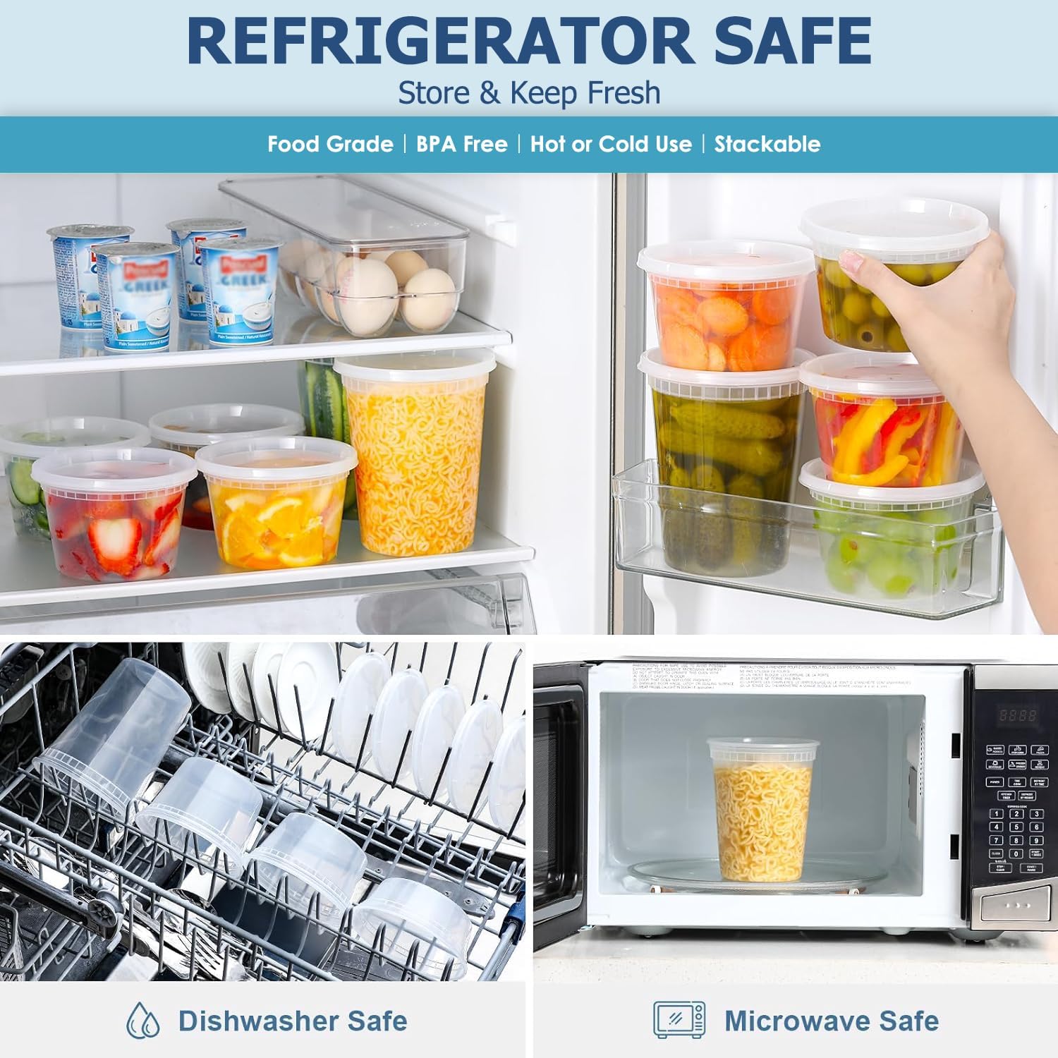 24 pièces conteneurs de stocka - Food Storage Freezer Containers avis et prix