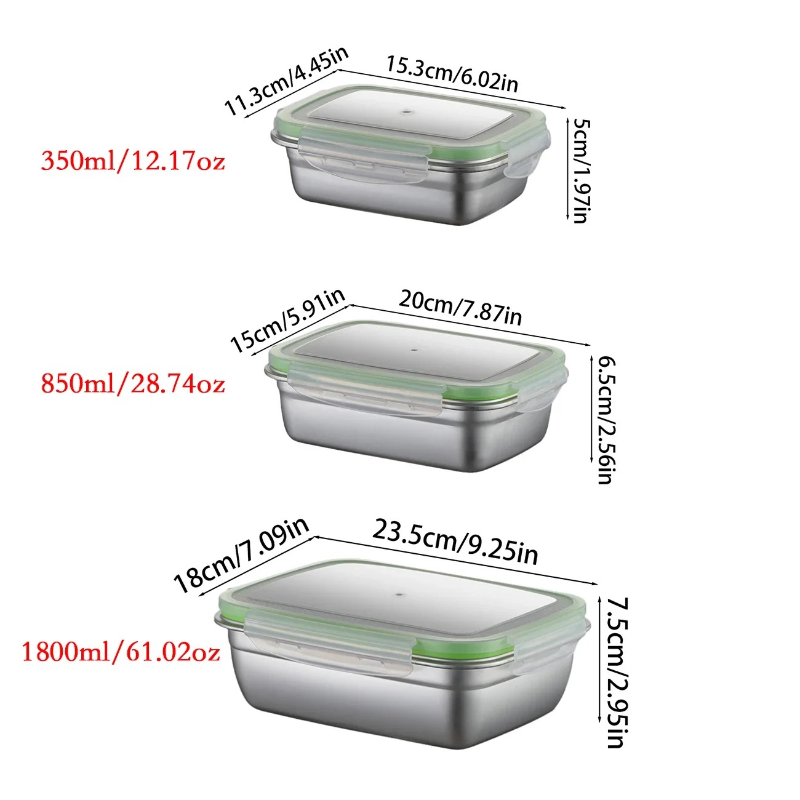 Boîte à déjeuner en acier inox - Food Storage Lunch Box avis et prix