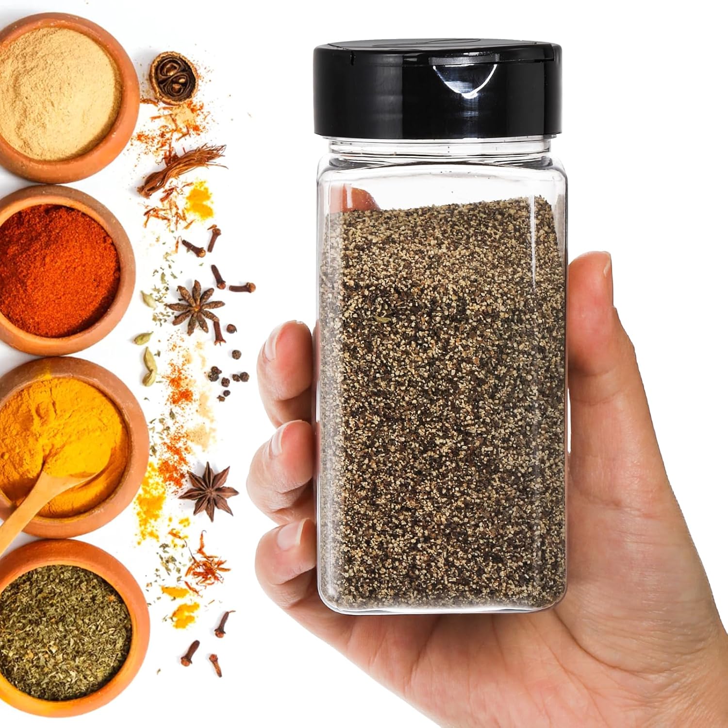 Grands pots à épices carrés en - Food Storage Heat avis et prix